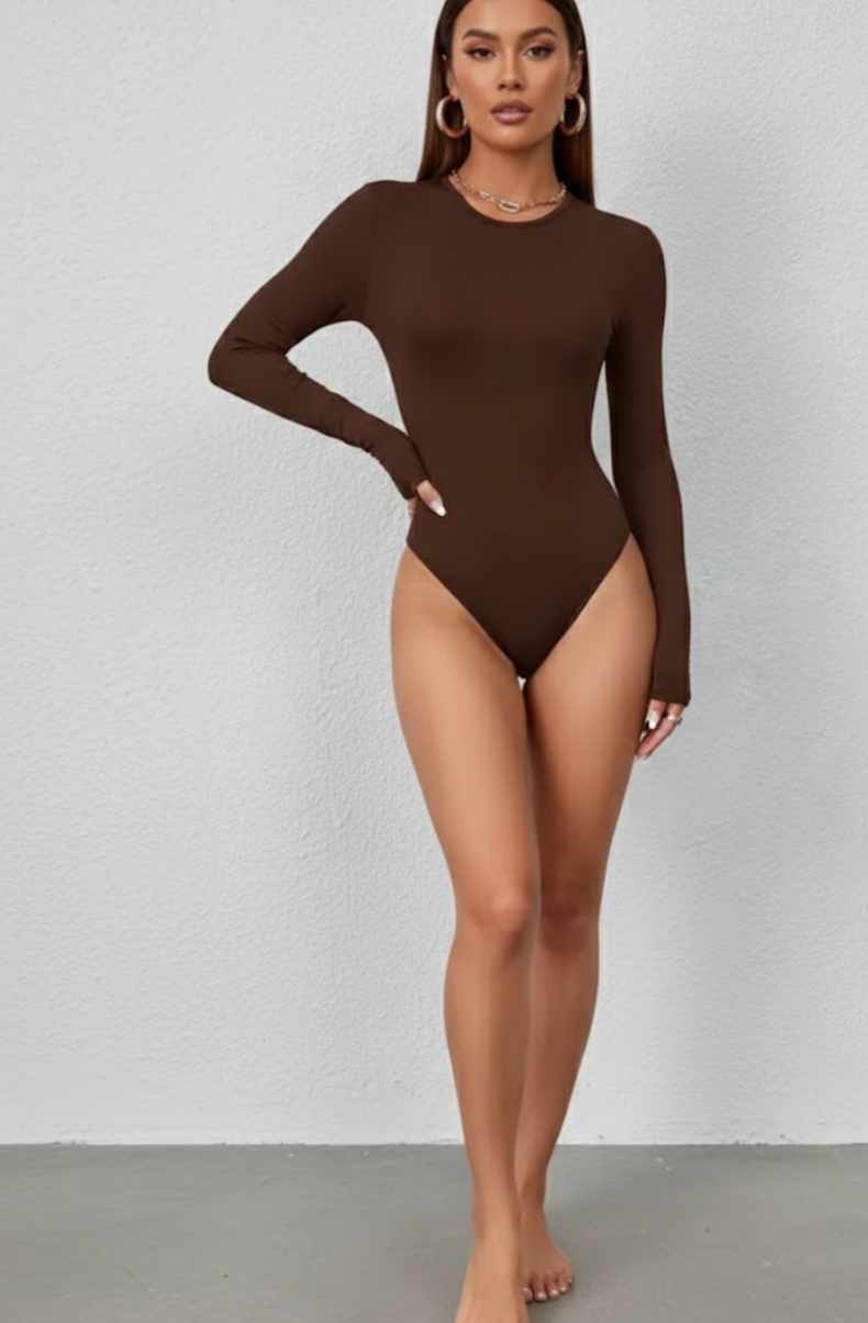 Body sculptant a manche longue